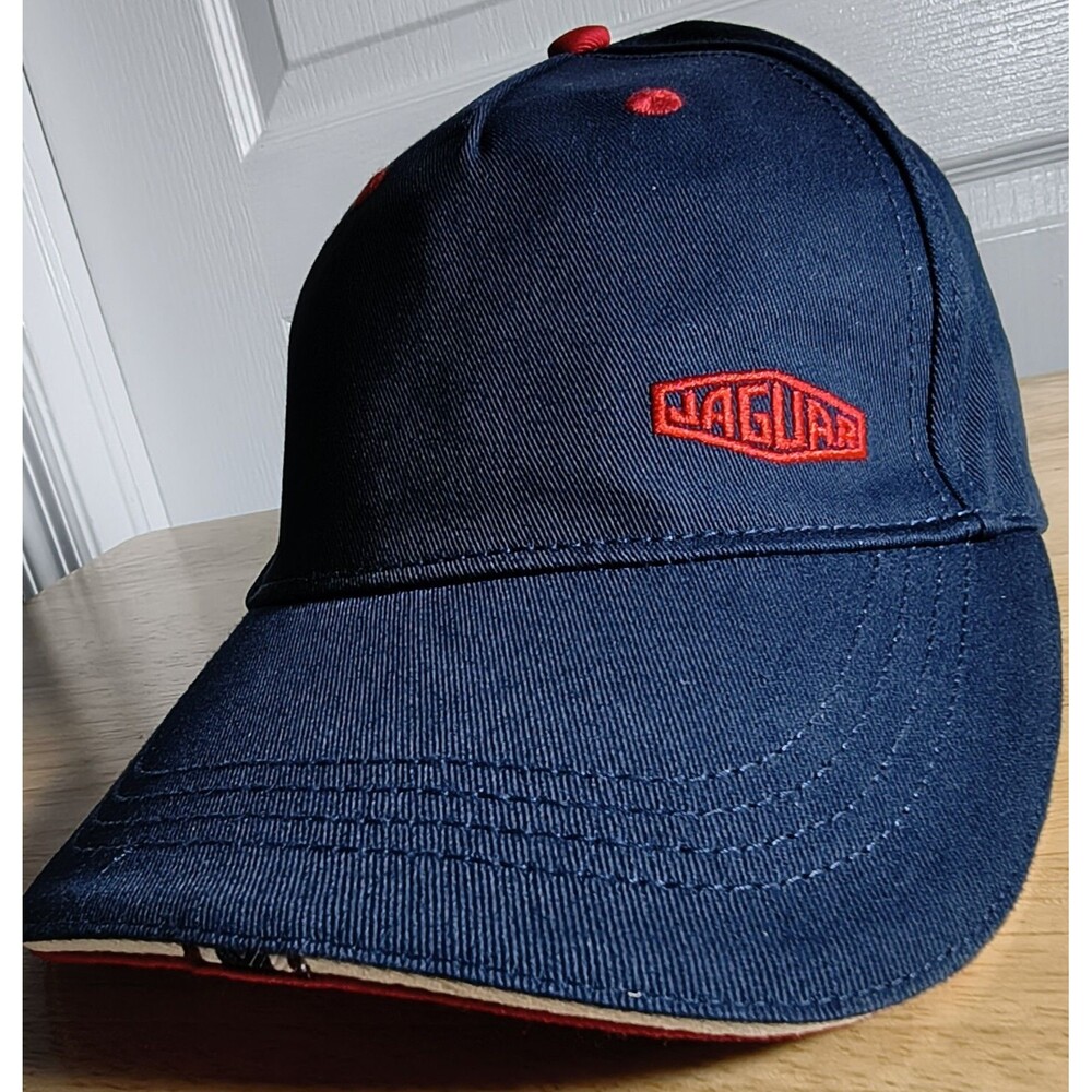Jaguar Core Heritage Cap Navy Blue & Red Cotton Baseball Hat One Size